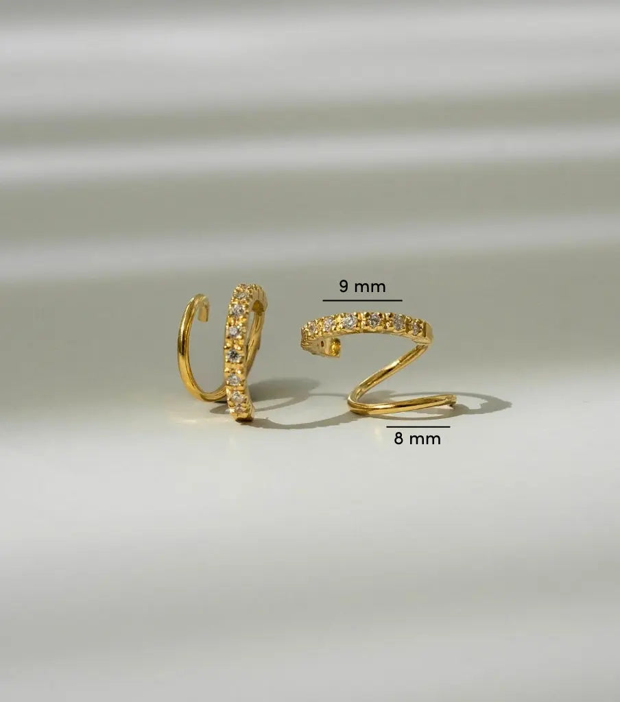 Oorbellen - twister sparkly white