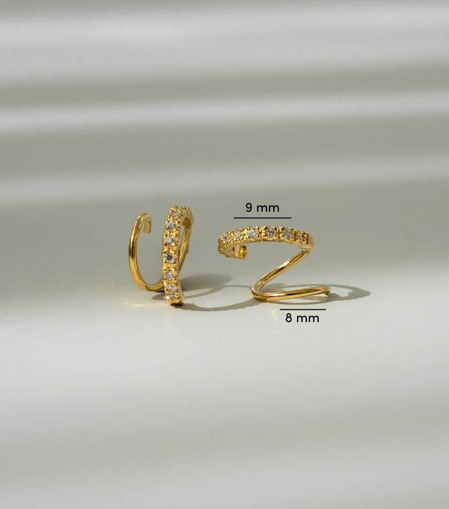 Oorbellen - twister sparkly white