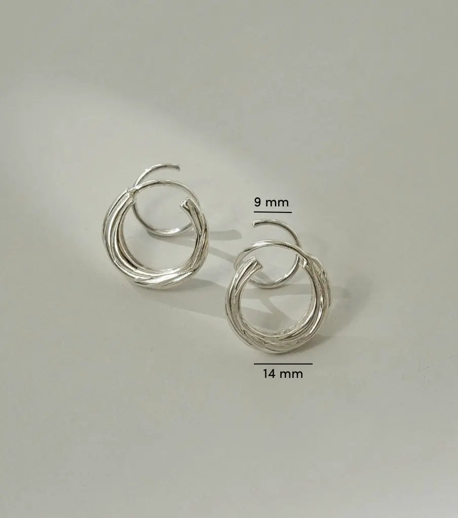 Oorbellen - carved twister