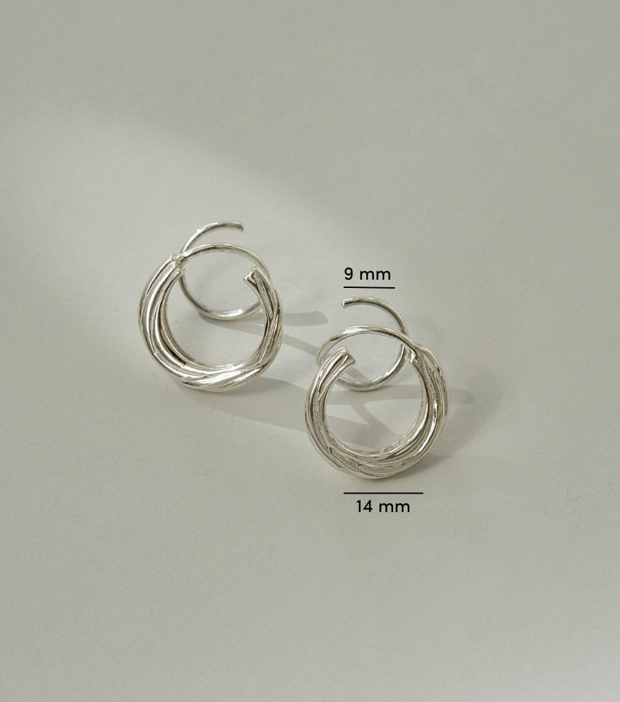 Oorbellen - carved twister