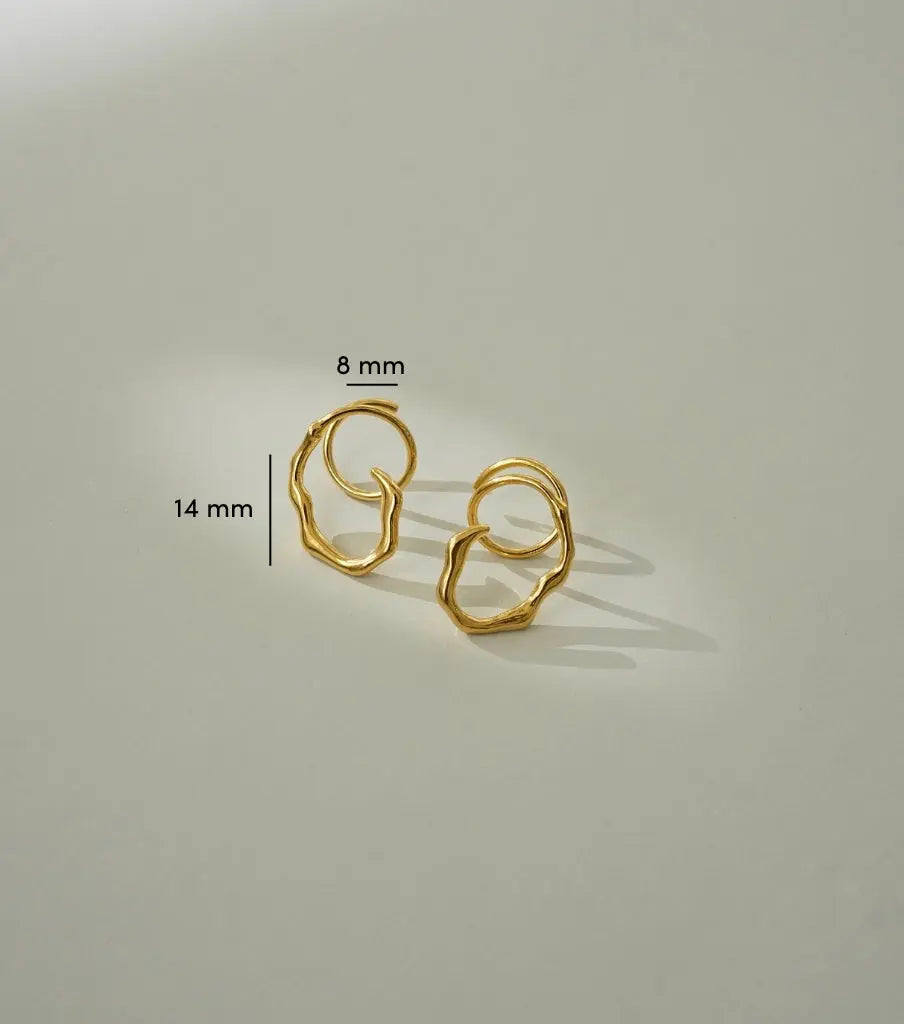 Oorbellen oval twister