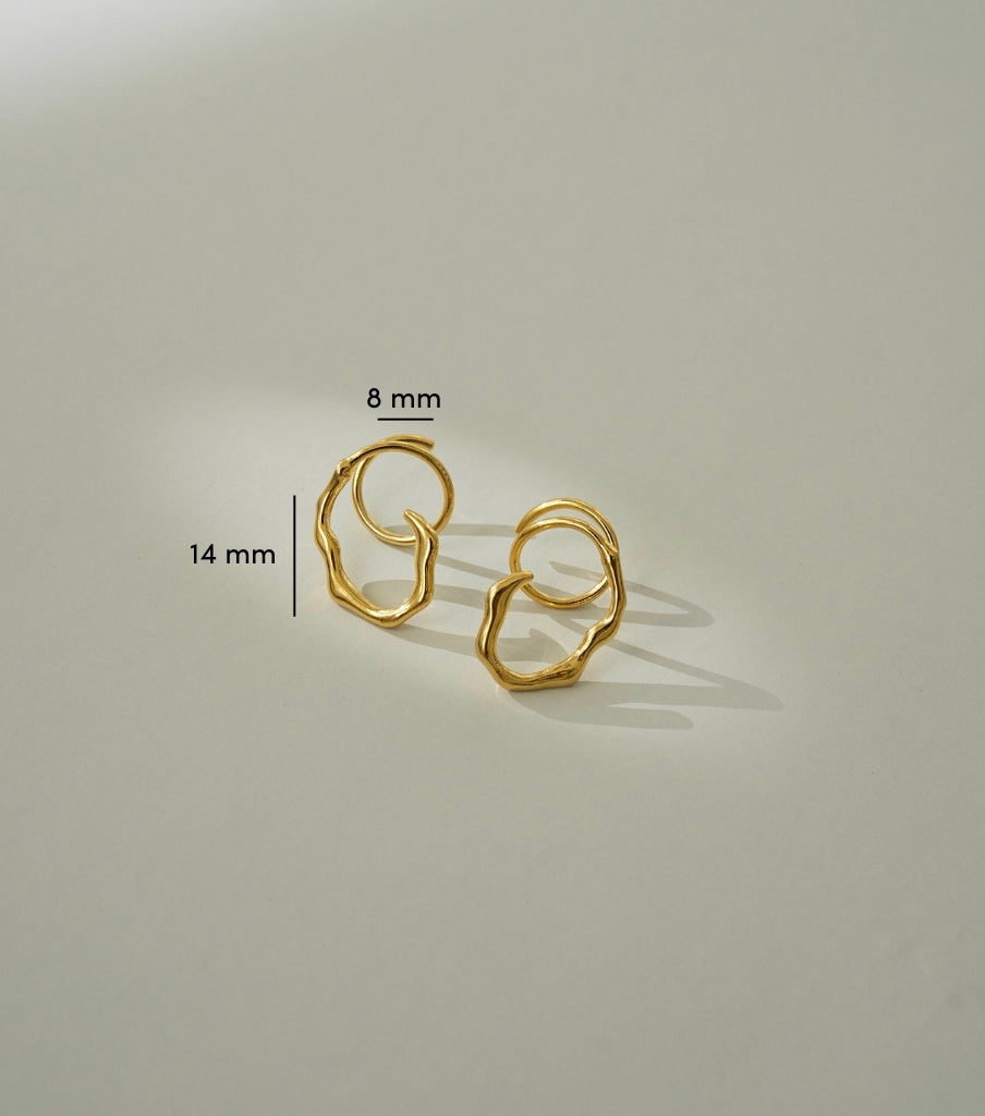 Oorbellen oval twister