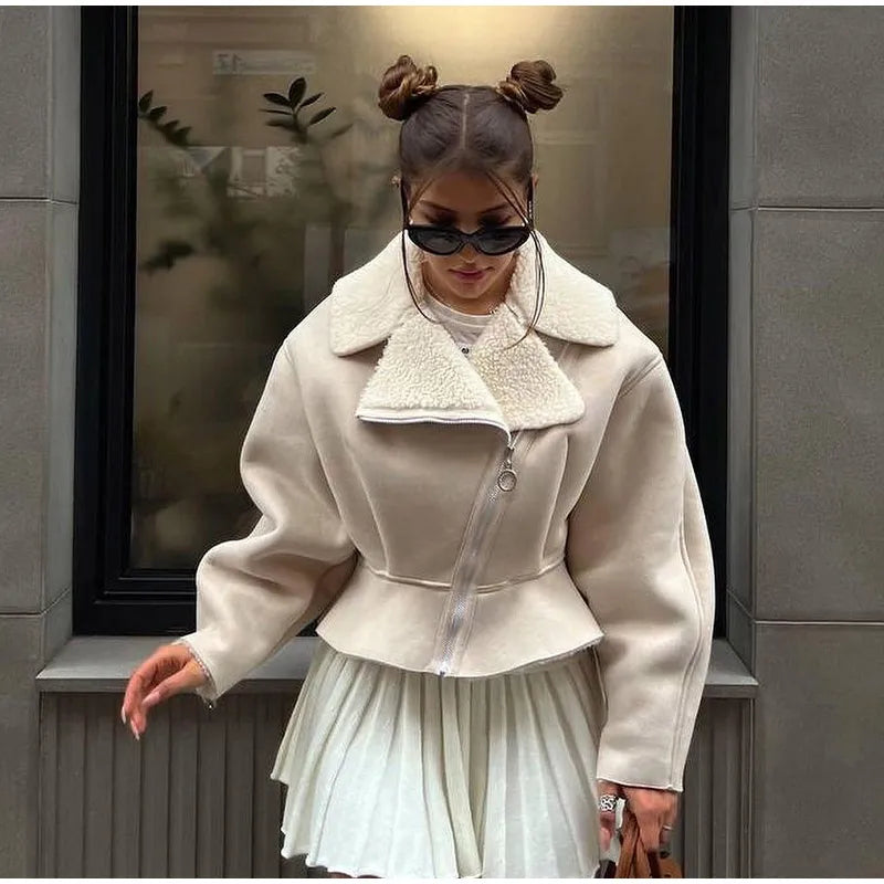 Denna | Fleecejacka för kvinnor, unik lapptäcksdesign, bekväm och varm