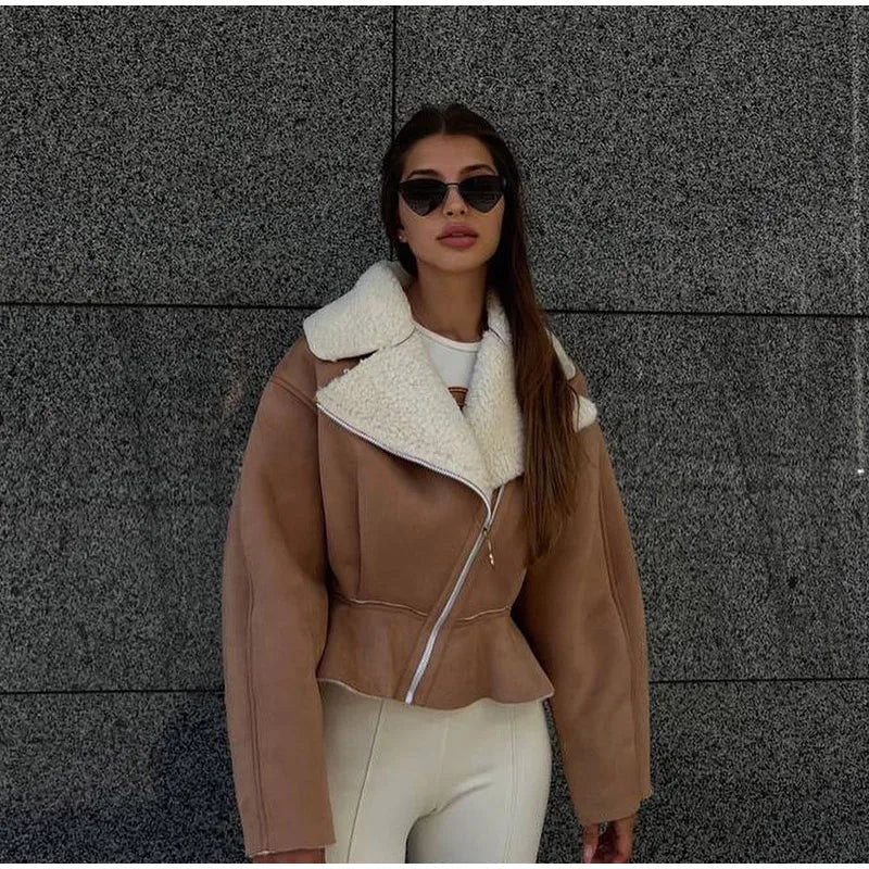 Denna | Fleece Jas Dames, Uniek Patchwork Design, Comfortabel en Warm