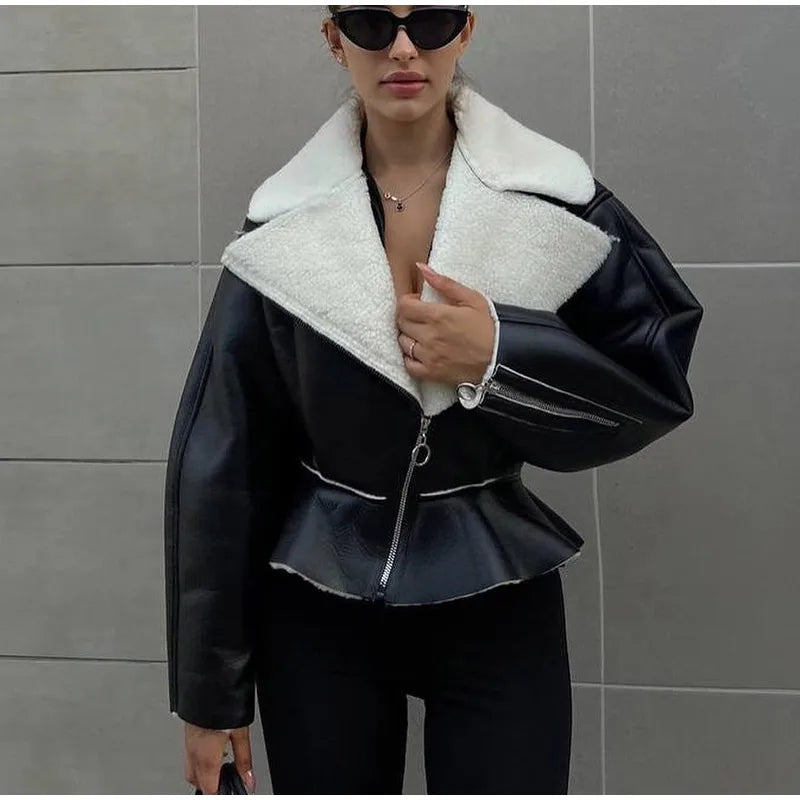 Denna | Fleece Jas Dames, Uniek Patchwork Design, Comfortabel en Warm