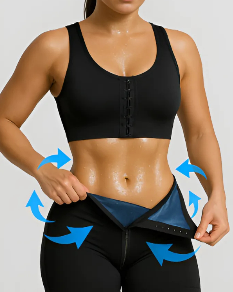 Caprina | Damtights med hög midja - Neoprenmidjeband