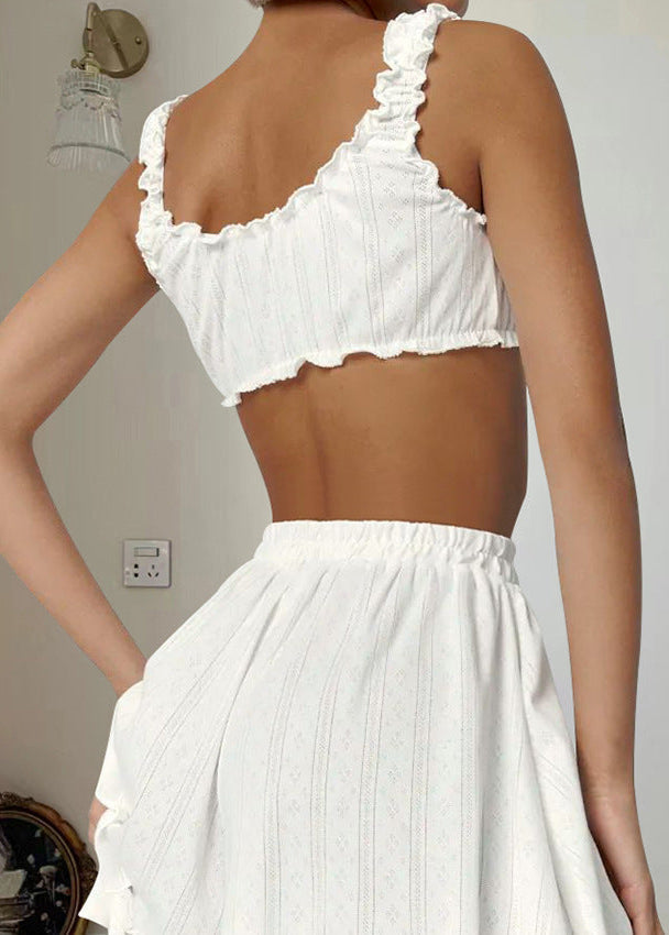 Yske | Loungewear Set Dam med volanger - Bekväm passform