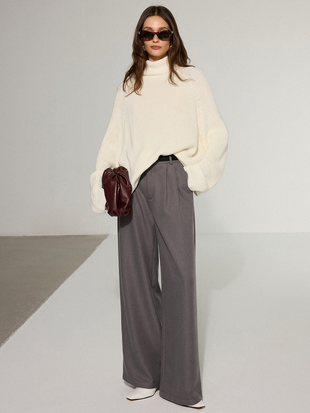 Malena | Trendig polotröja med öppen rygg för kvinnor - Stickad stil, bekväm och trendig