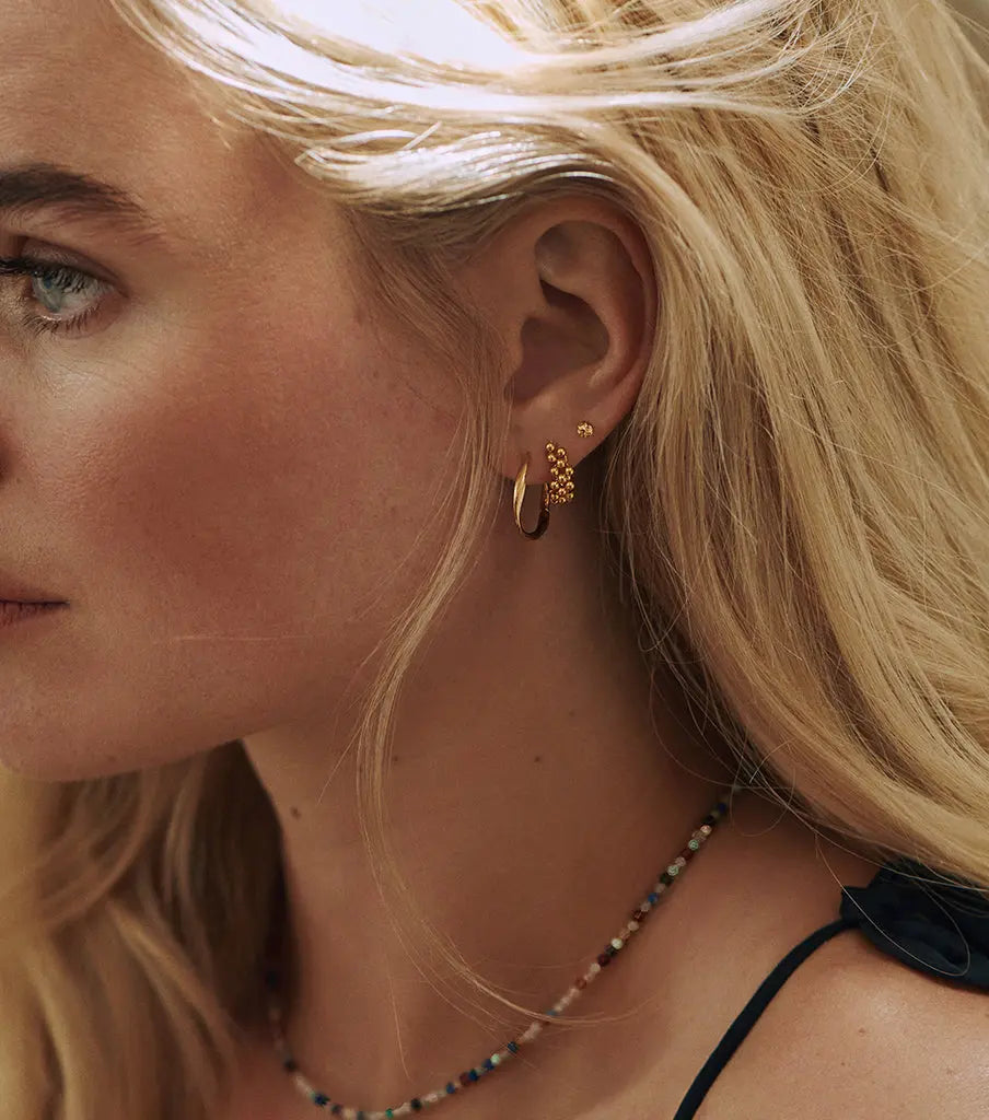 Oorbellen - hammered stud