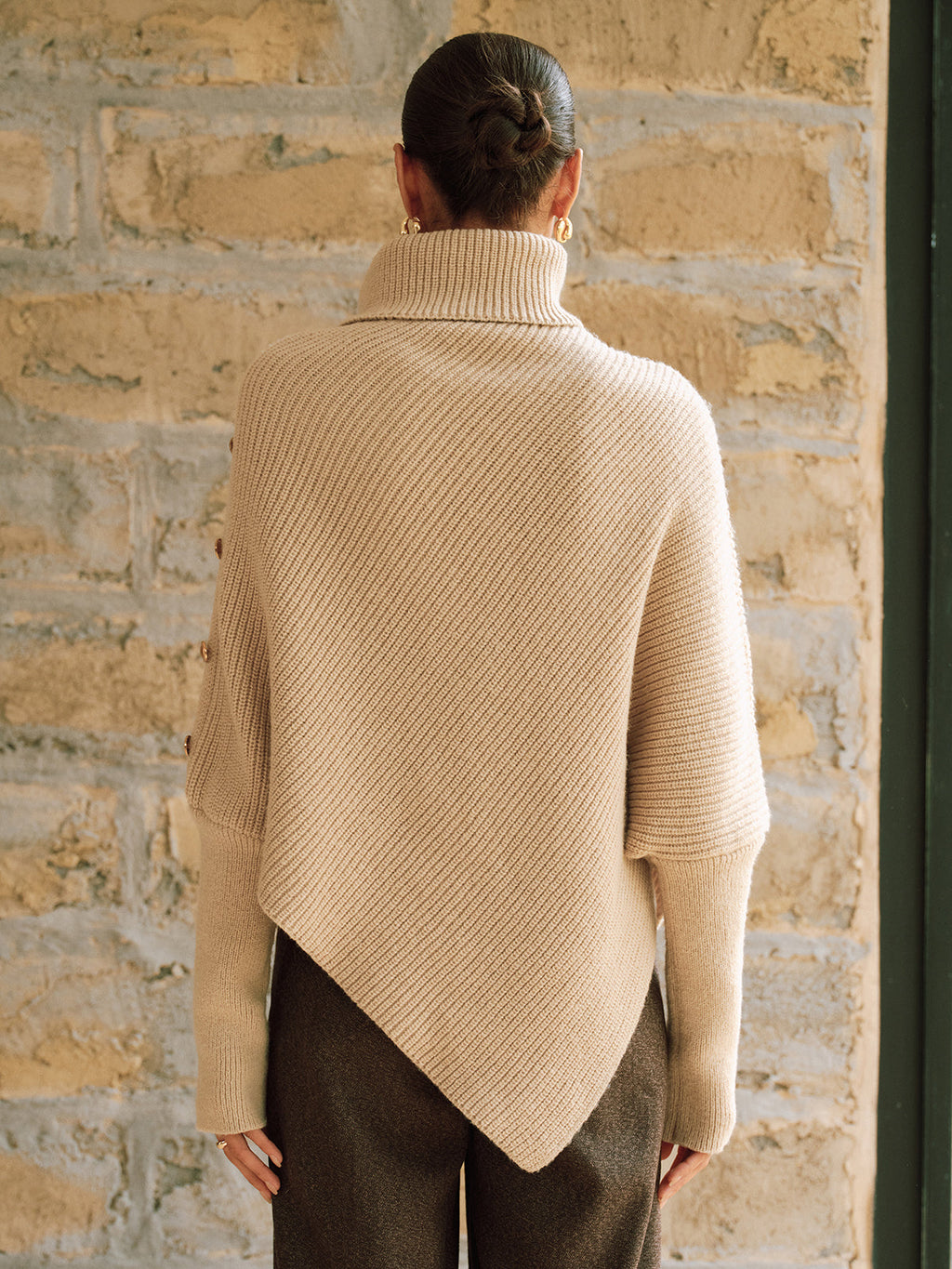 Patrice | Poncho-Sweater Dames - Gebreid met Metalen Accenten, Comfortabel en Trendy