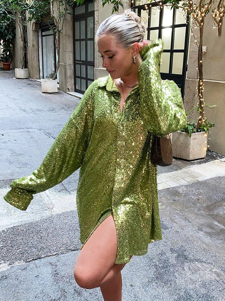 Liz | Oversized Glitter Blouse