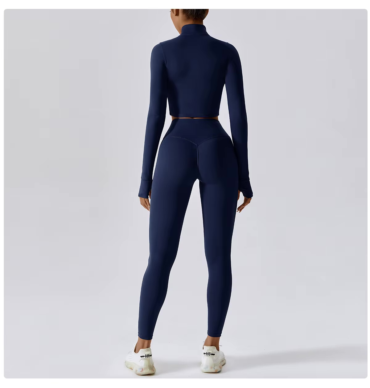 Jolee | 3-delat sportset för kvinnor - Beskuren linne, sport-bh och leggings med hög midja 