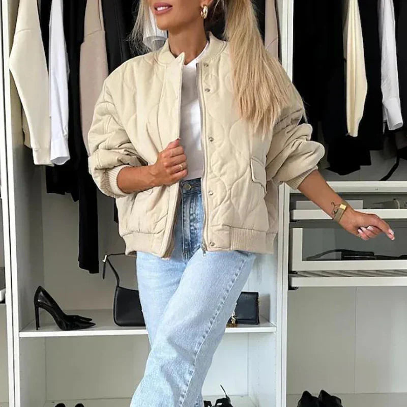 Christelle | Trendy Gevoerd Bomberjack voor Dames - Stijlvol en Comfortabel