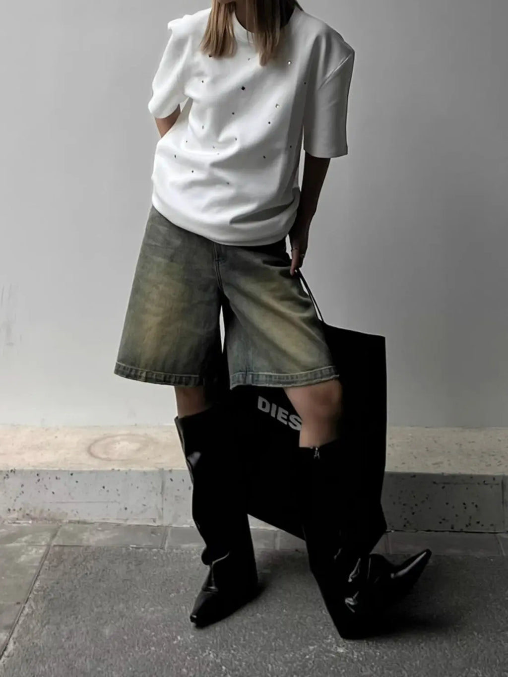 Sil | Jorts - Losse Hoge Taille Spijkershorts