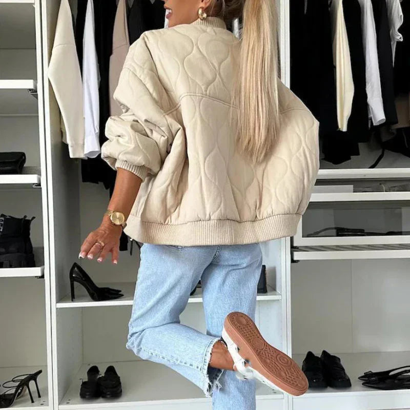 Christelle | Trendy Gevoerd Bomberjack voor Dames - Stijlvol en Comfortabel