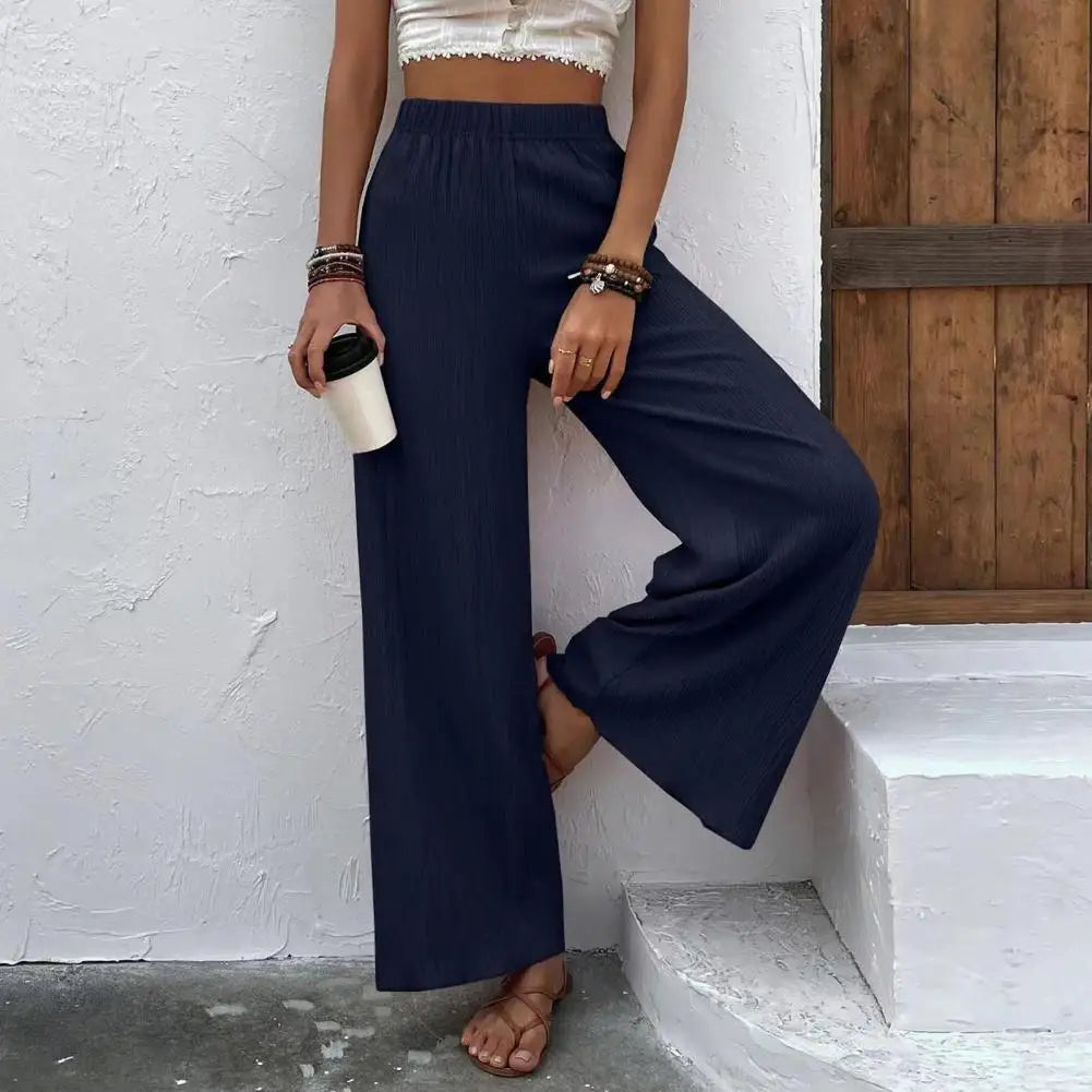 Myrella | Wijde Dames Broek Met Hoge Taille