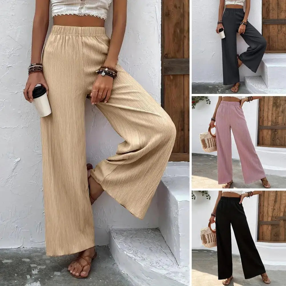 Myrella | Wijde Dames Broek Met Hoge Taille