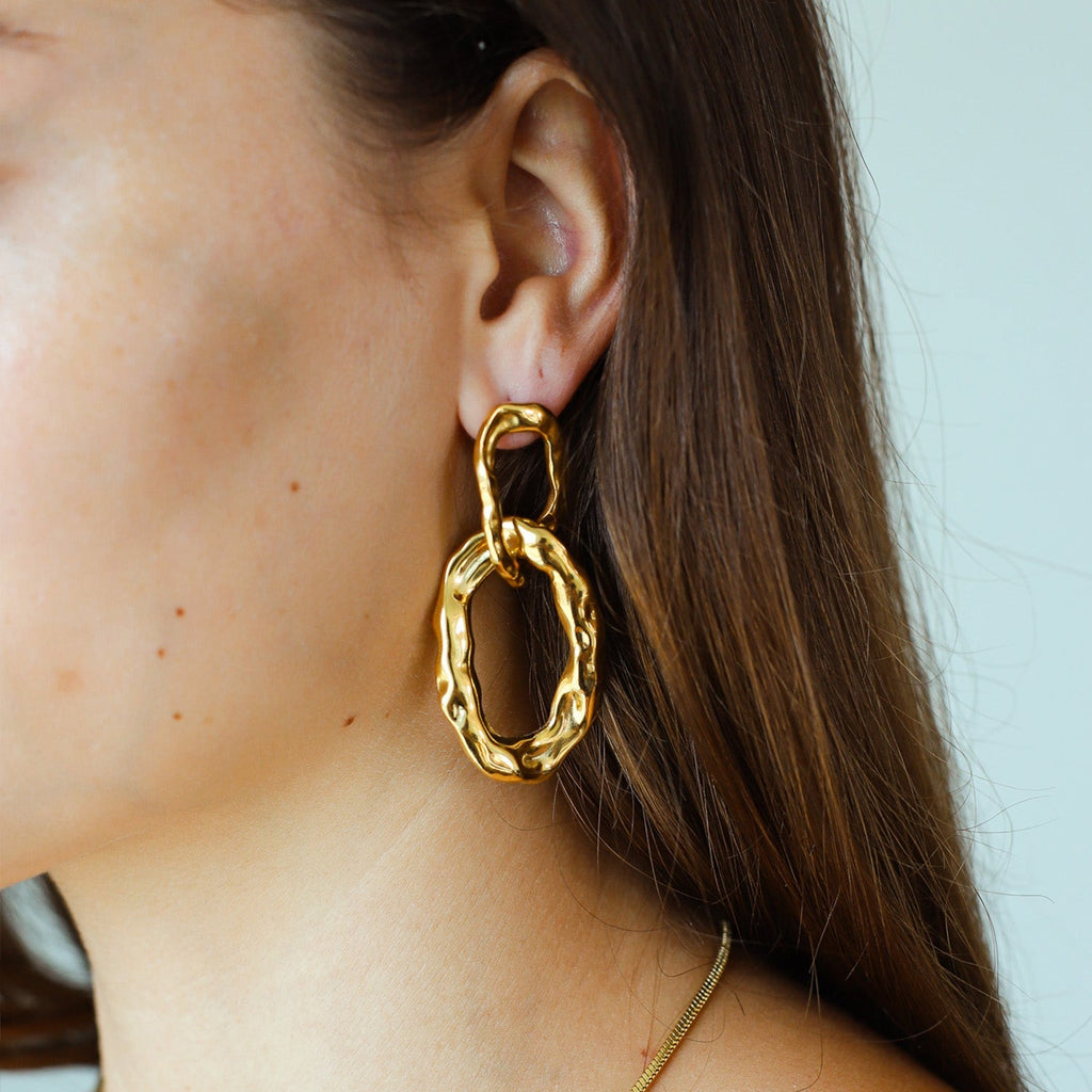 Statement Oorbellen Goudkleurig voor Dames – Roestvrijstaal