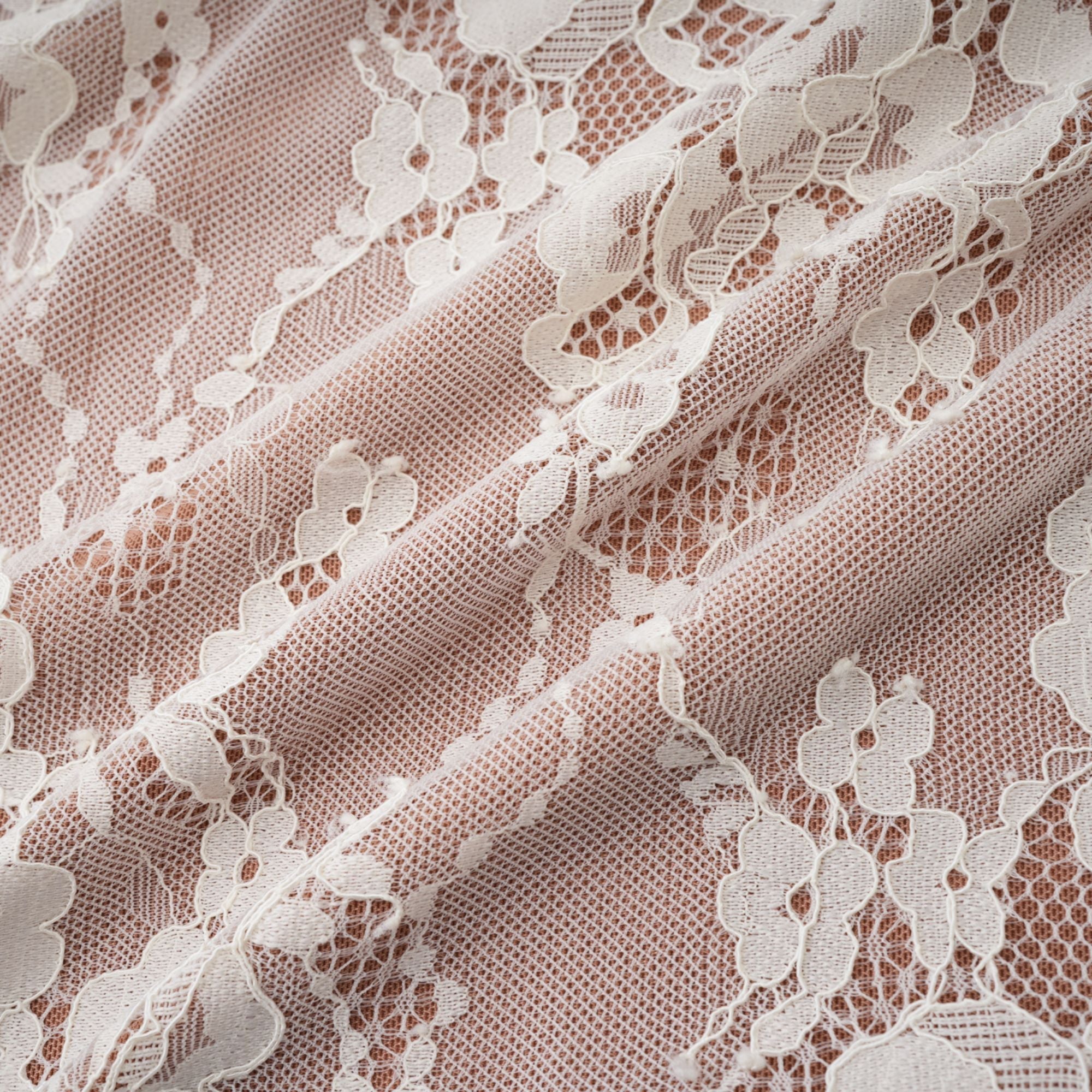 Valérie white floral lace mesh maxi dress