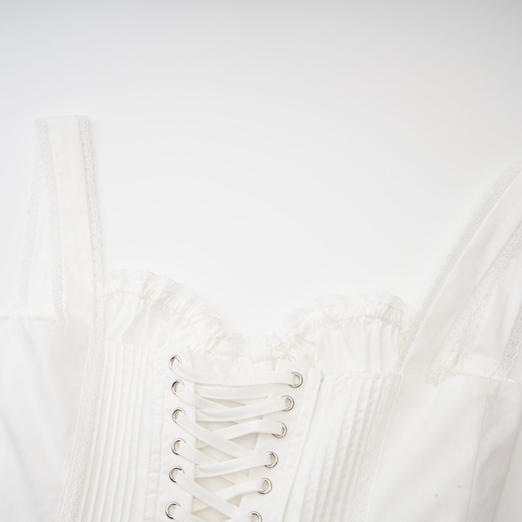 Camille white corset mini dress