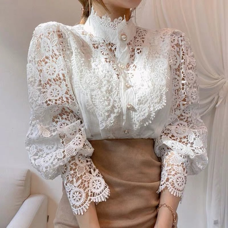 Elegante Kanten Blouse