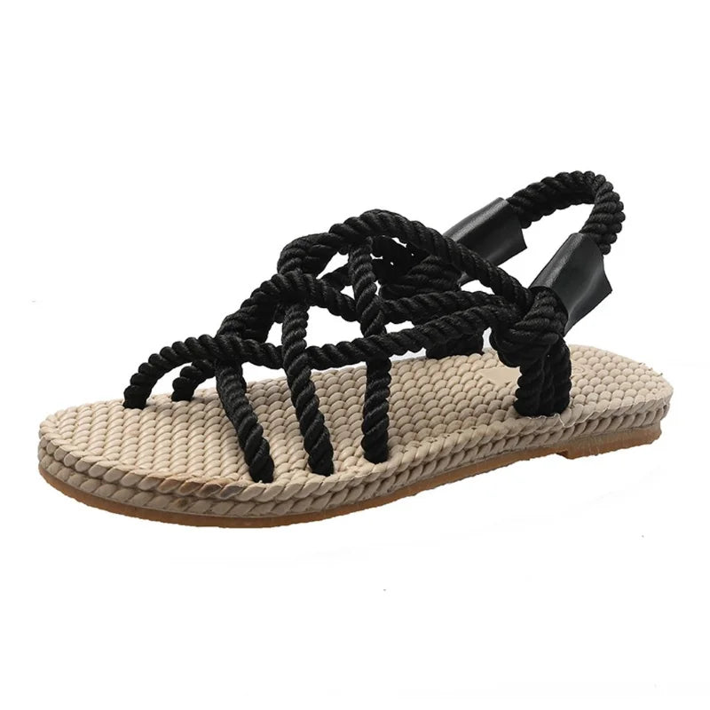 Kyara | Boho Sandalen Dames met Hand Gevlochten Banden