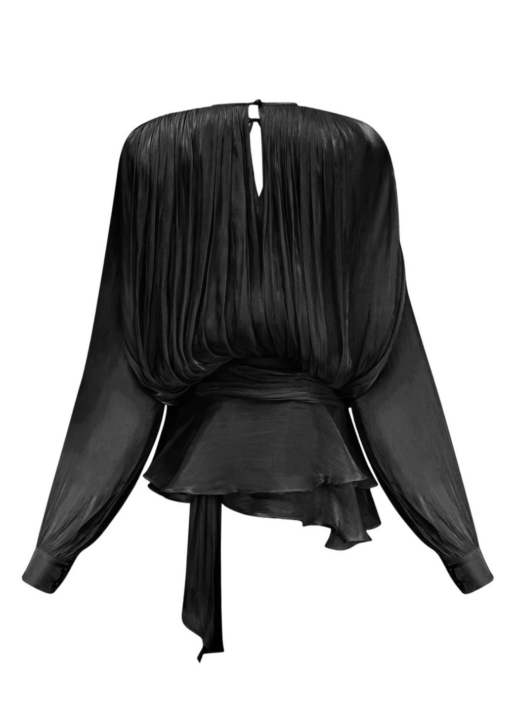 Amante | Svart plisserad miniklänning med pärlknappar