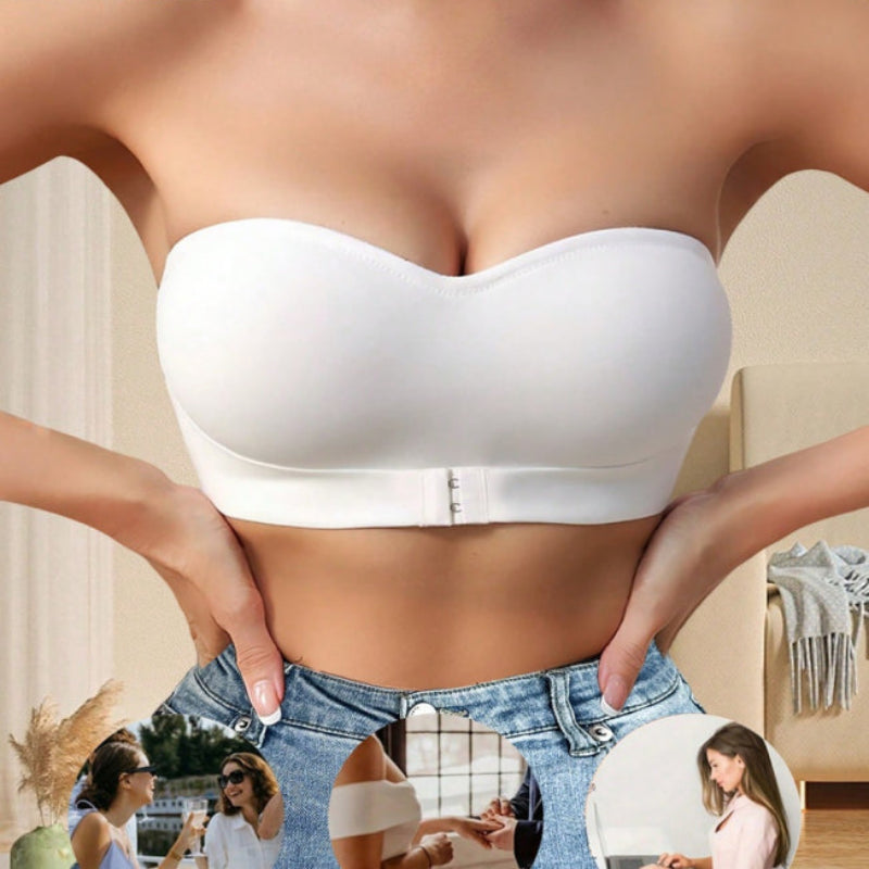 Dilan | Axelbandslös push-up-bh - Andningsbar, bekväm och sömlös passform