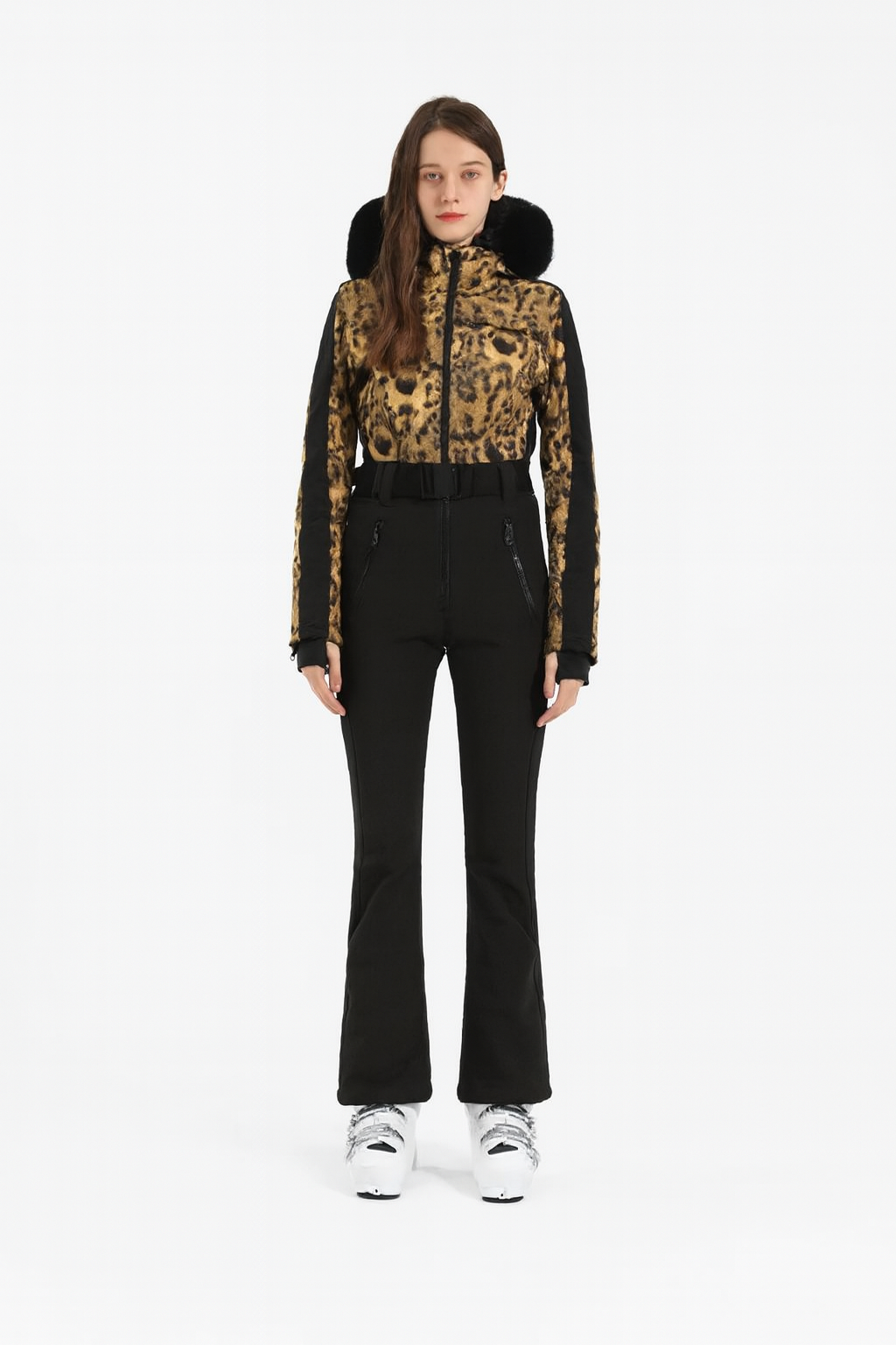 Gemma | Trendig skiddräkt för kvinnor - Högkvalitativt termiskt skydd med fuskpälskrage