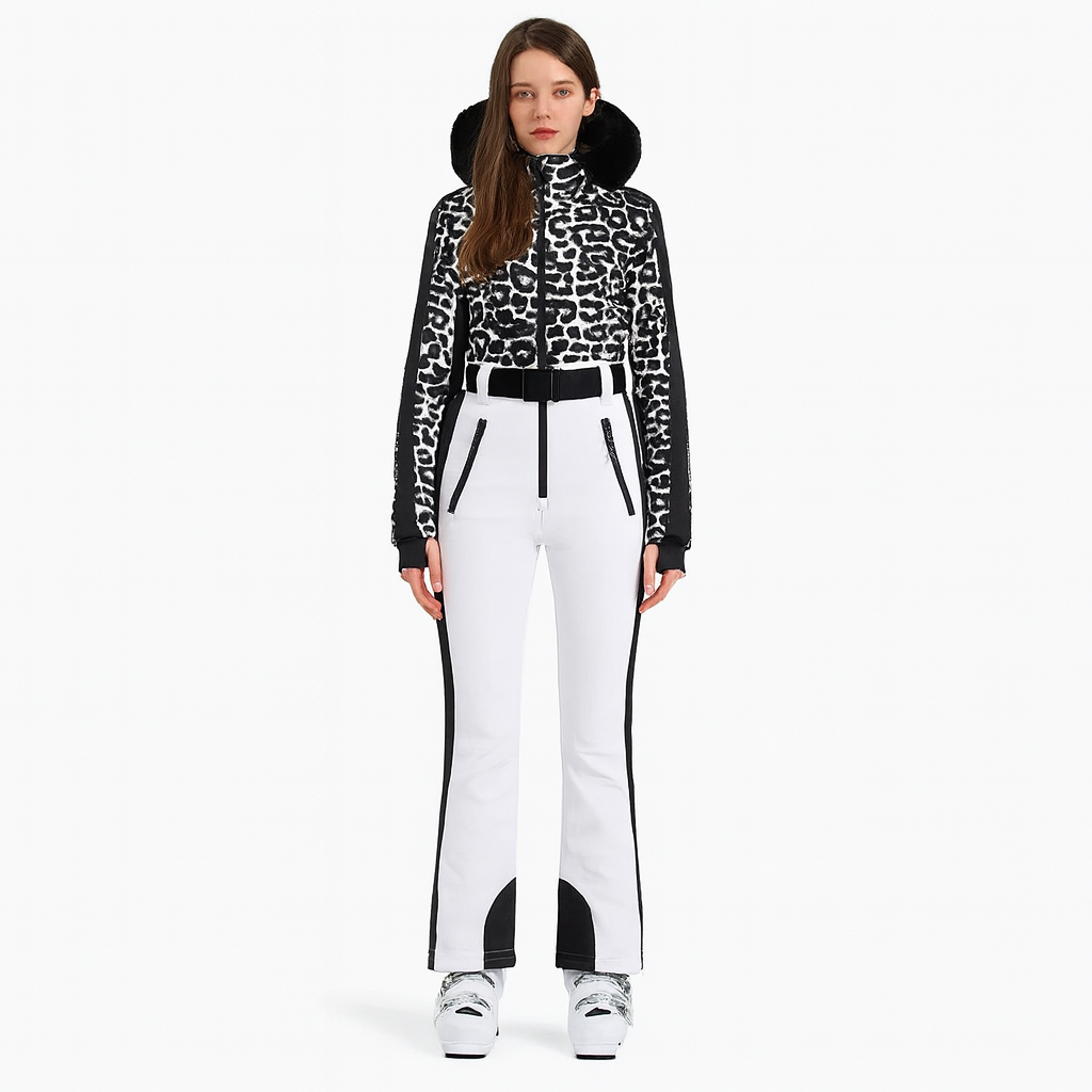 Gemma | Trendig skiddräkt för kvinnor - Högkvalitativt termiskt skydd med fuskpälskrage