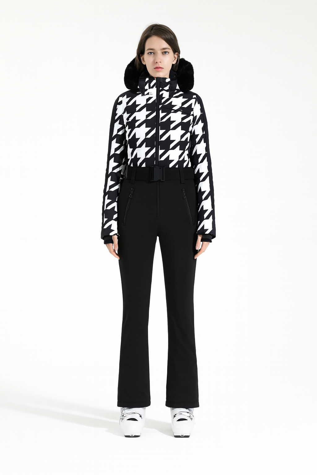 Gemma | Trendig skiddräkt för kvinnor - Högkvalitativt termiskt skydd med fuskpälskrage