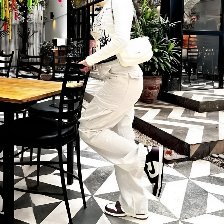 Tricia | Hoge Taille Cargo Broek voor Dames - Stoer en Stijlvol