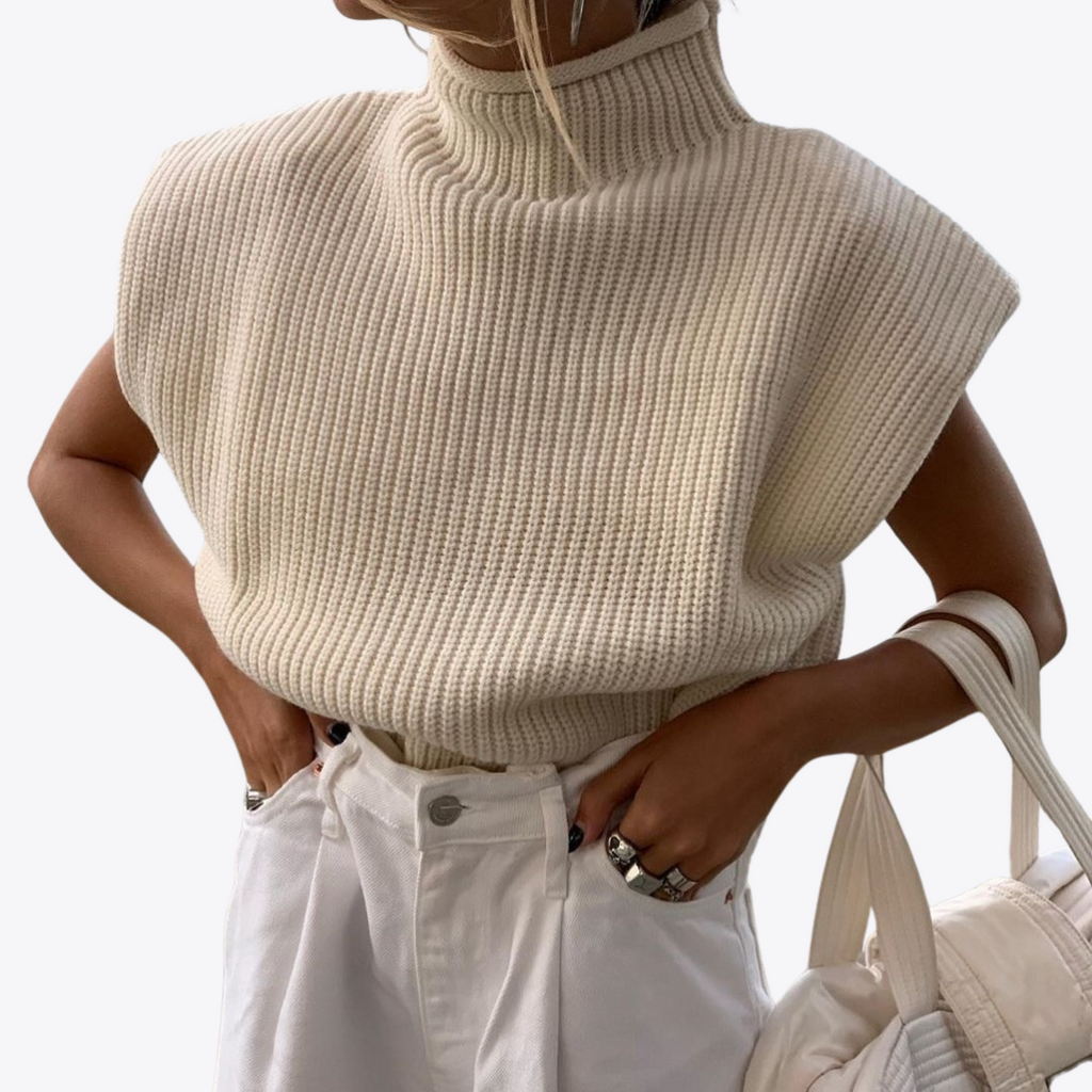Jianna | Turtleneck Pullover met Korte Mouwen