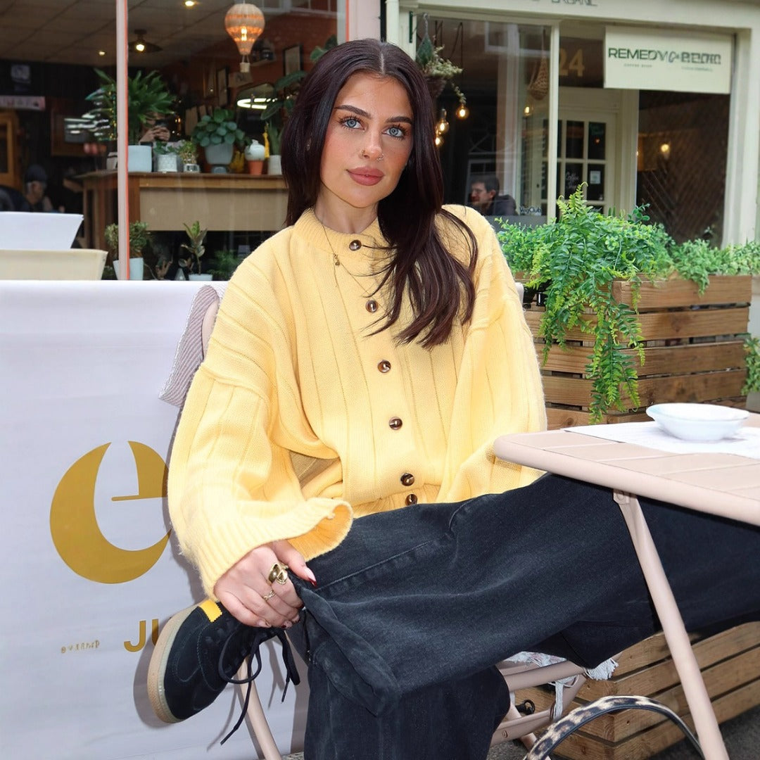 Veronica | Stijlvolle Dames Cardigan - Trendy Vest met Rib Structuur