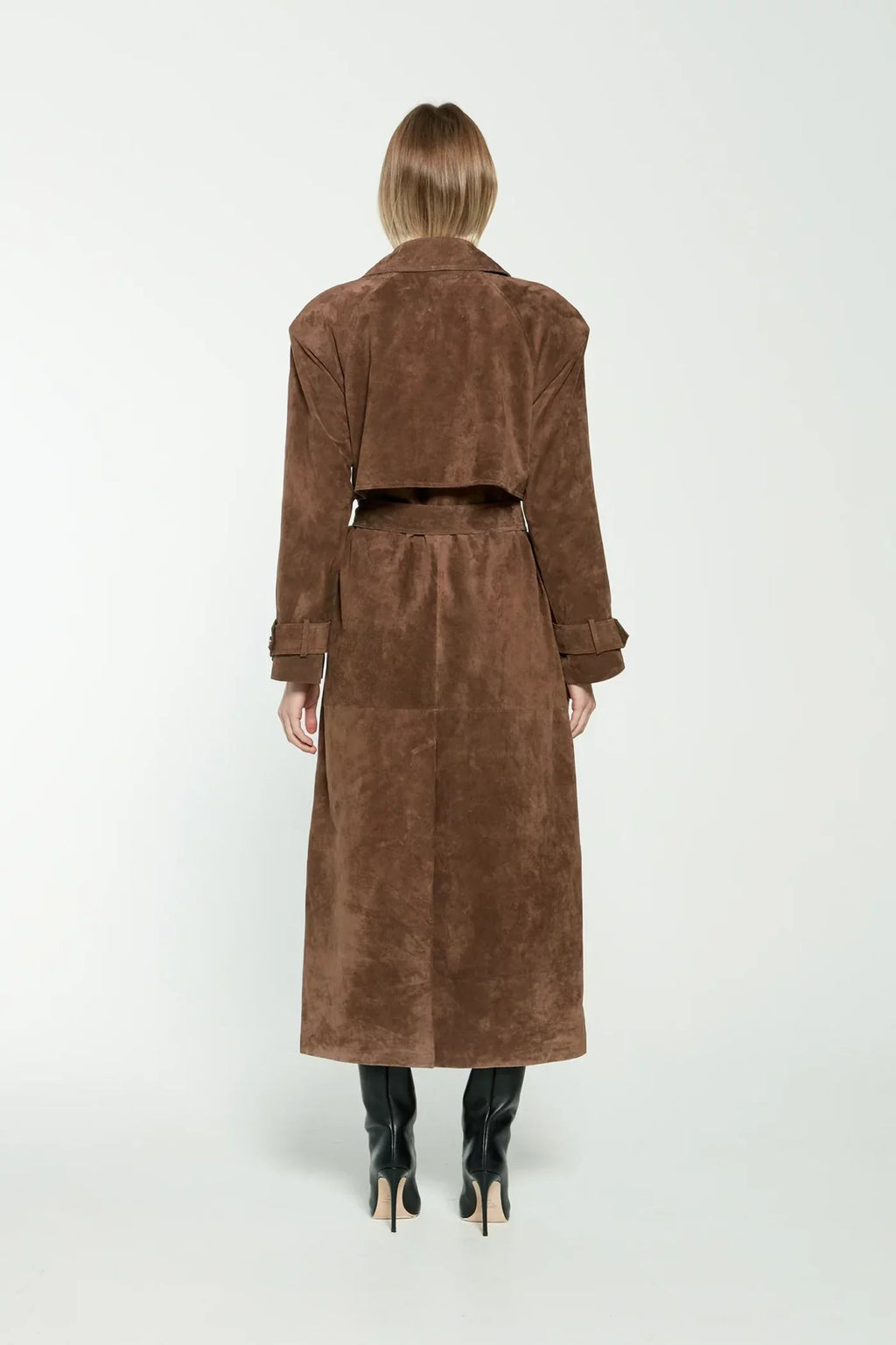 Vivid | Lyxig trenchcoat för kvinnor - mocka-look, snygg höstlook