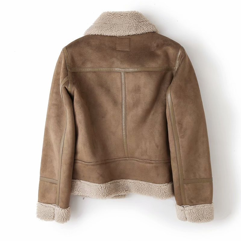 Wendy | Dames Leren Jas - Sherpa Fleece Voering, Casual Elegantie
