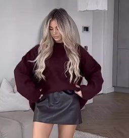 Lana | Trendy Loose-Fit Trui Dames - Zachte Gebreide Stof en Comfortabel