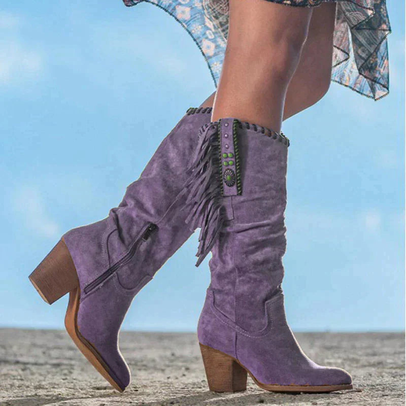 Bente | Boho Stijl Western Laarzen met Franjes