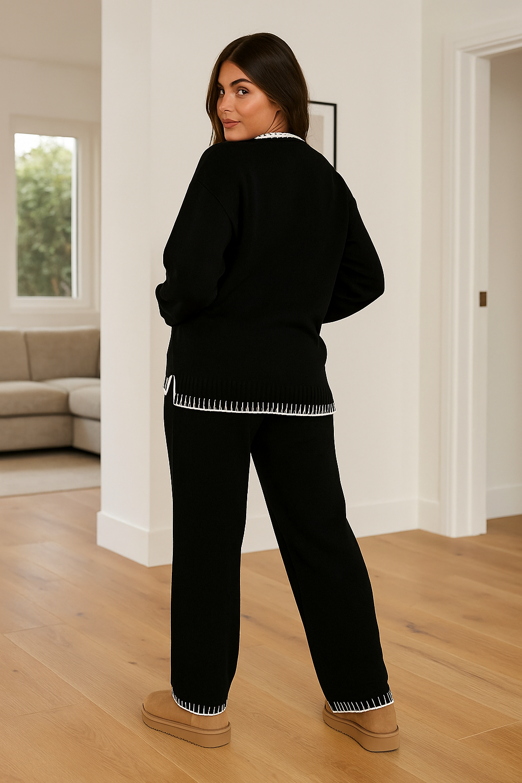 Zolan | Tvådelat loungeset för kvinnor - Mjukt stickat tyg, elegant passform