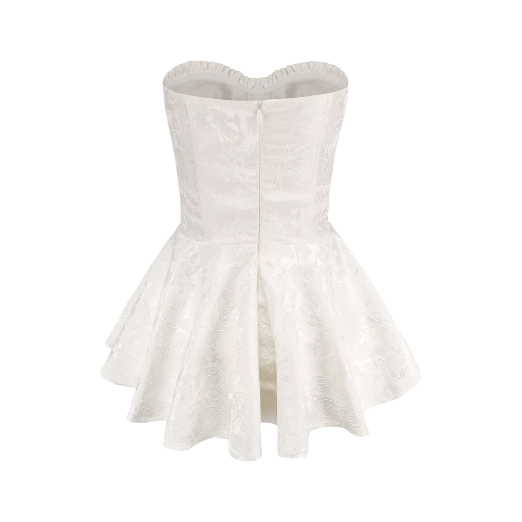 Airina spetsbroderad utsvängd miniklänning 