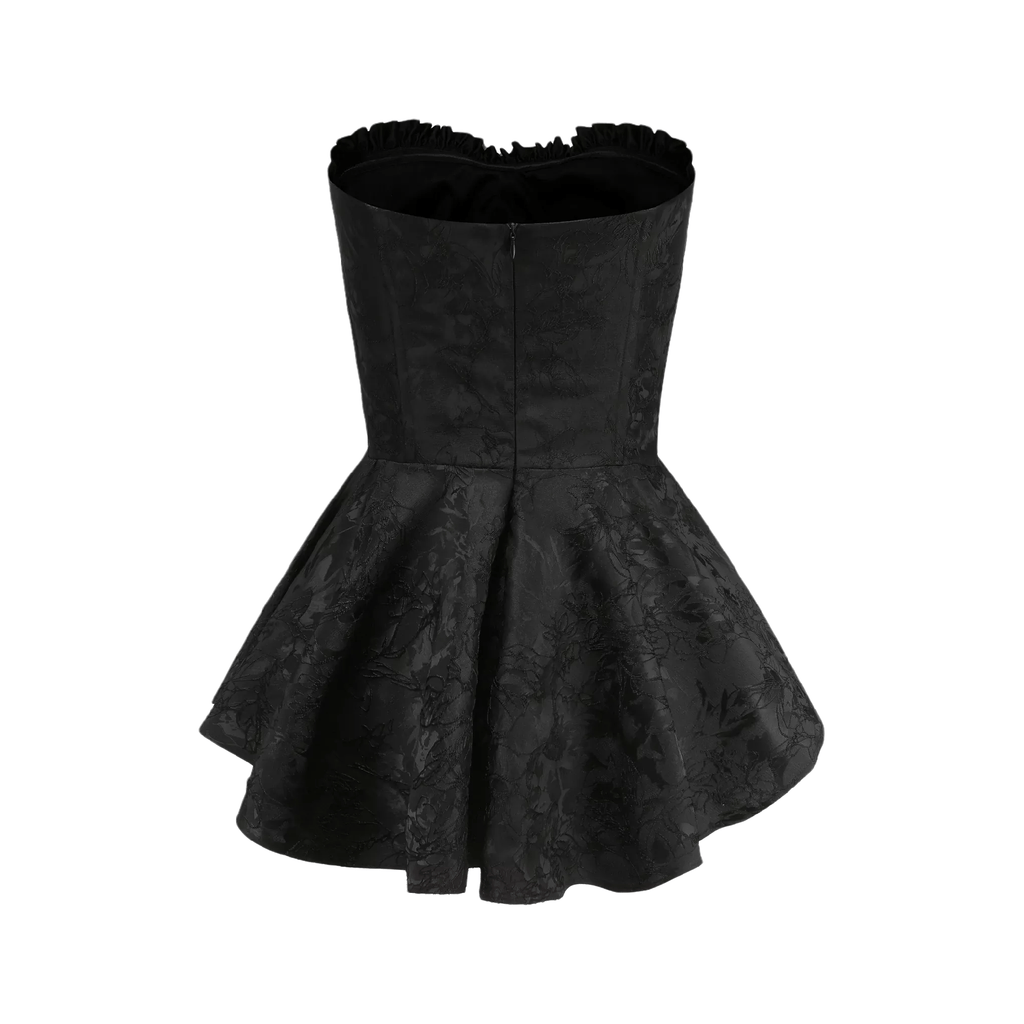 Airina spetsbroderad utsvängd miniklänning 