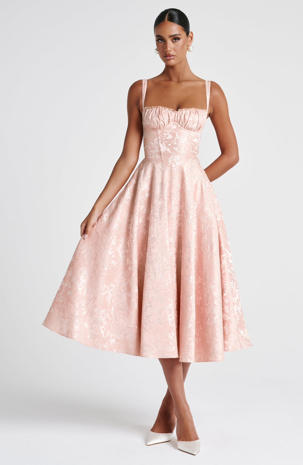 Amity Midiklänning - Mjuk Persika