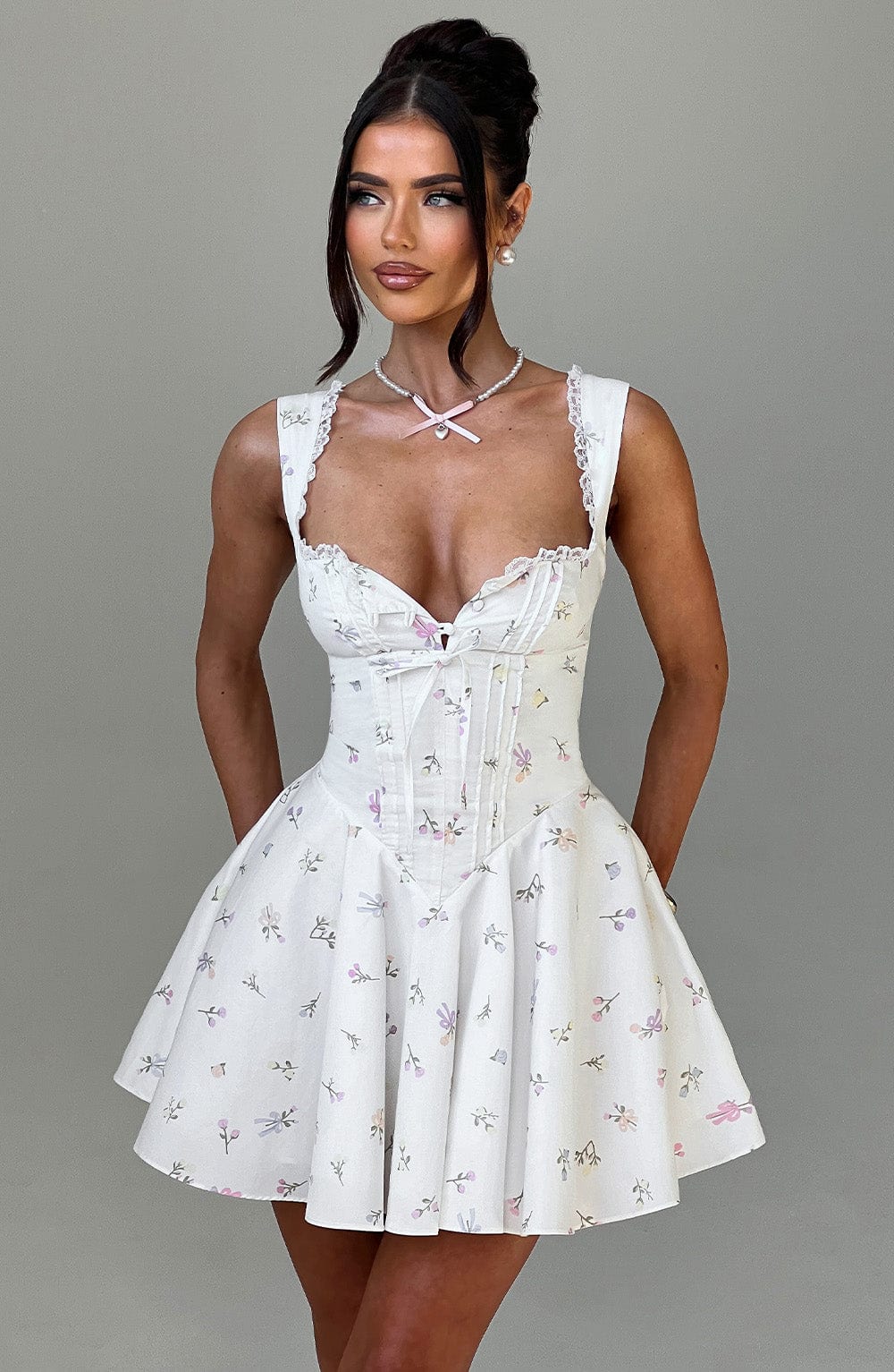 Antonella Miniklänning - Multifärgat Blommönster