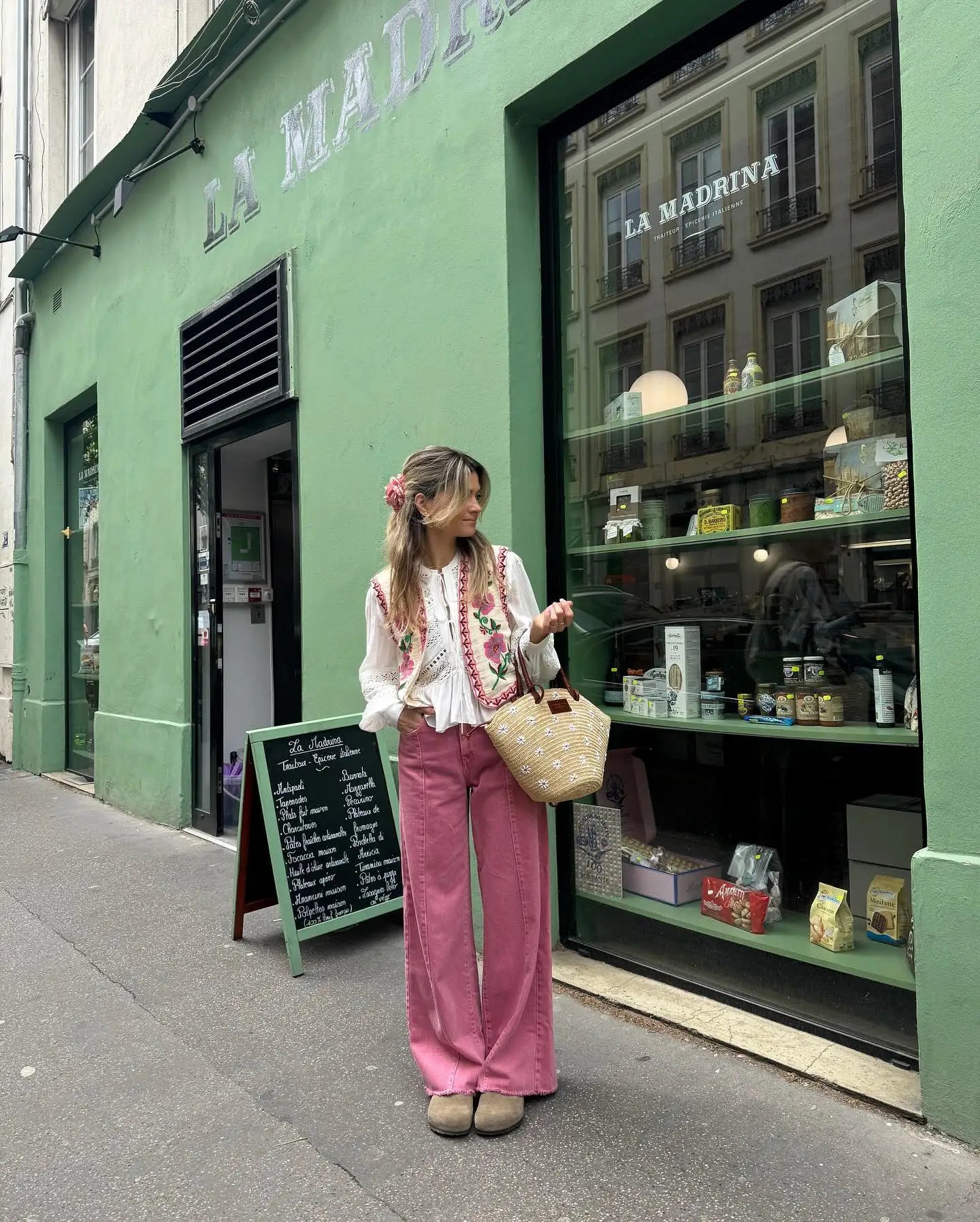 Fresia | Gilet Met Geborduurde Bloemenprint