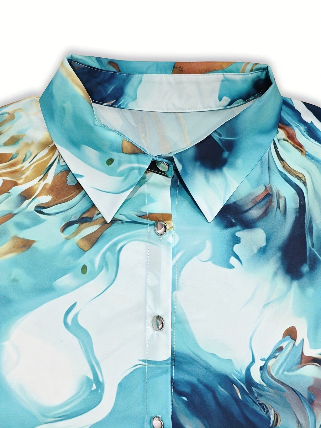 Daniela | Blouse met Abstracte Print en Lange Mouwen