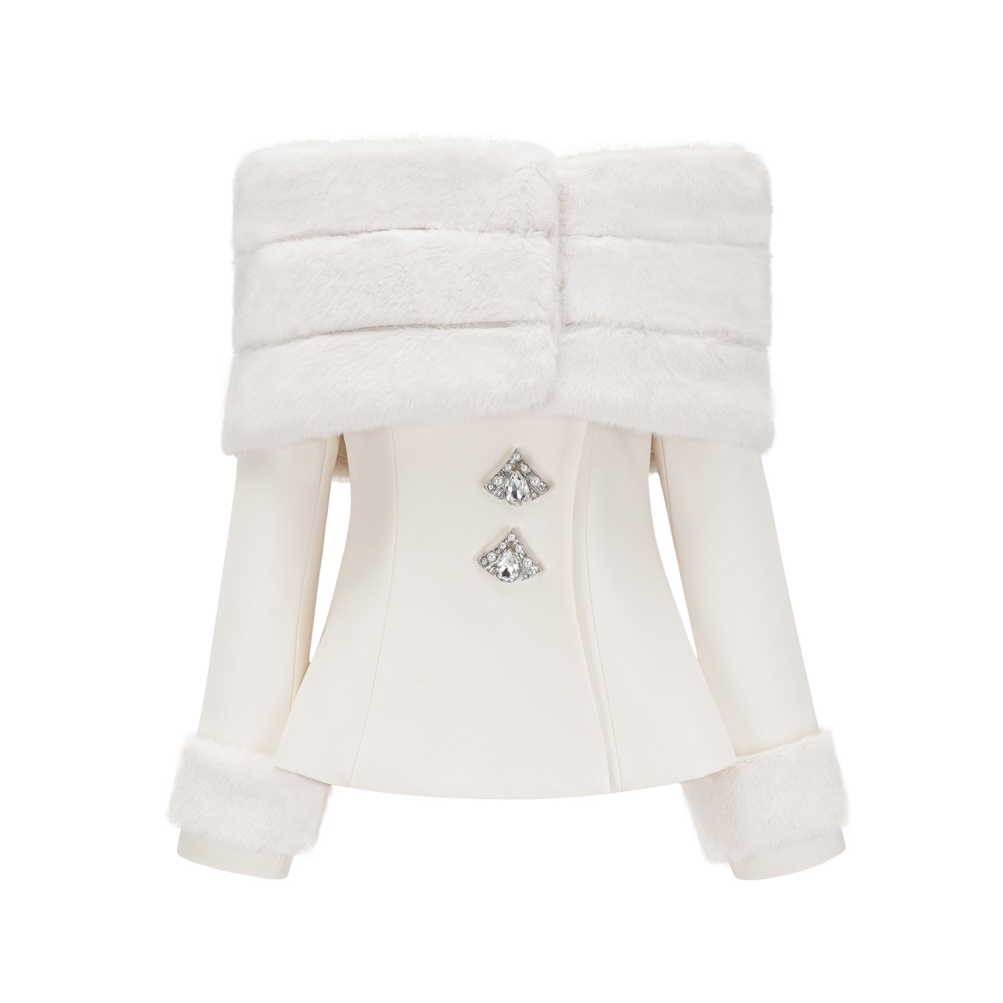 Caitlin fuskpälsjacka och kjol matchande set 