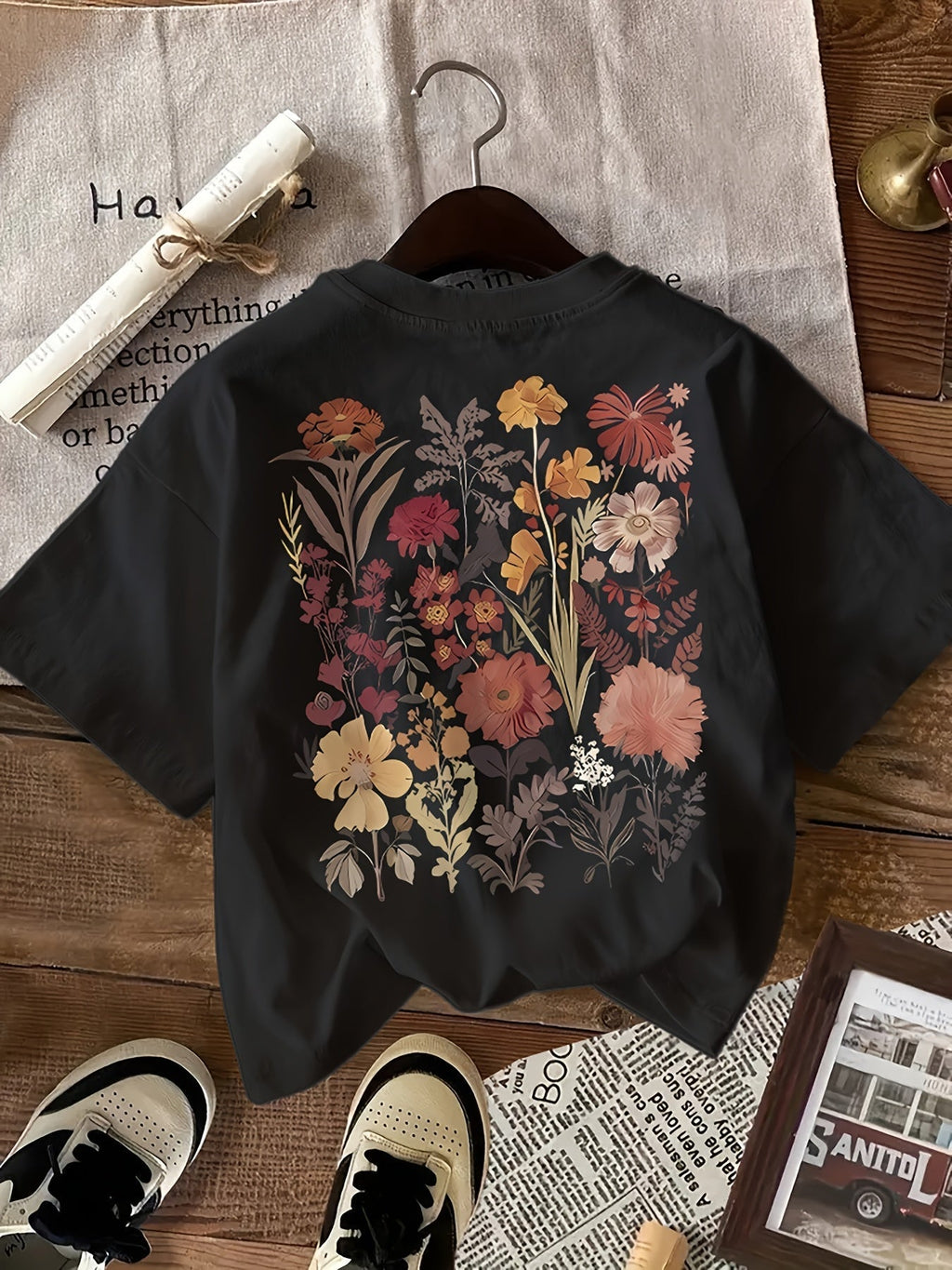 Shaney | T-shirt met Korte Mouwen en Bloemenprint