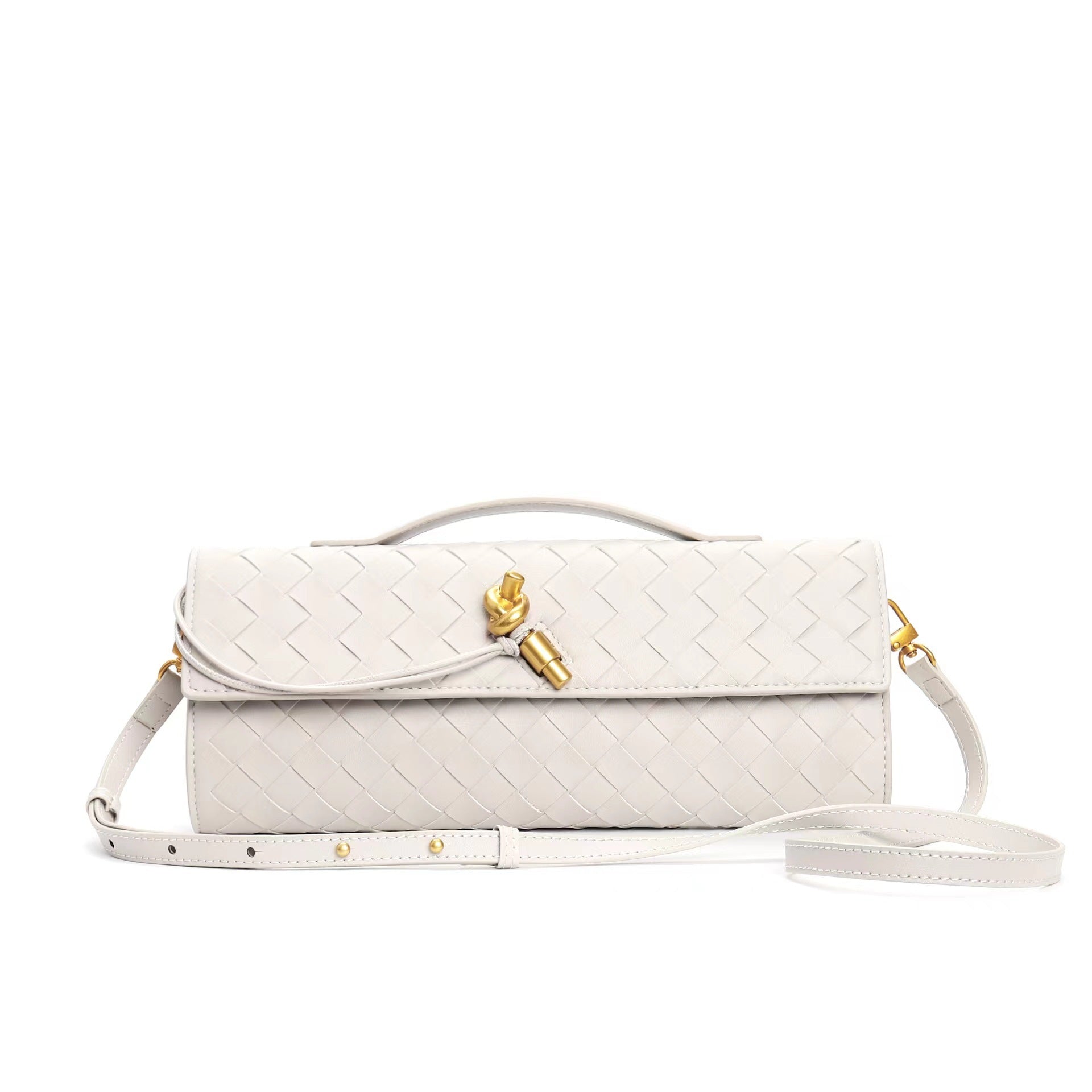 Leora | Luxe Schoudertas - Woven Clutch