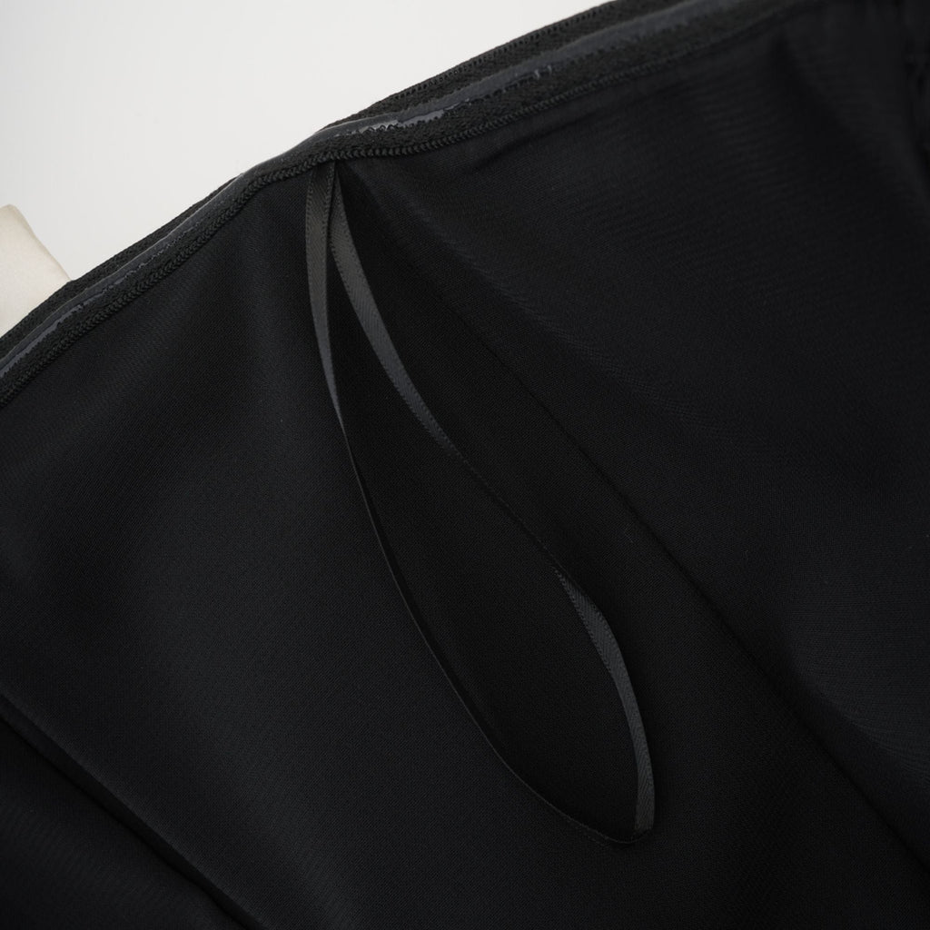 Felisara black bowknot midi dress