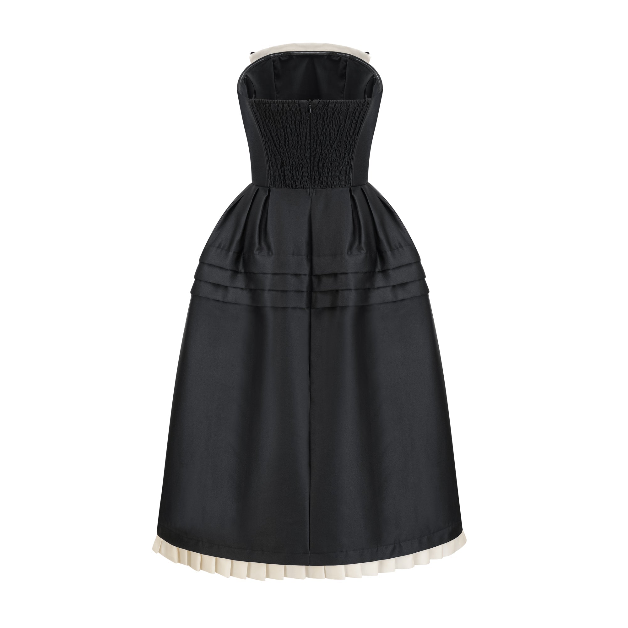 Felisara black bowknot midi dress
